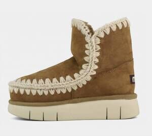 NEW MOU women's eskimo 18 bounce ankle boots in cognac